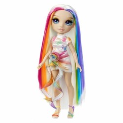 Juguetes Construcción Niños: Muñeca Rainbow High Amaya posando con su pelo multicolor