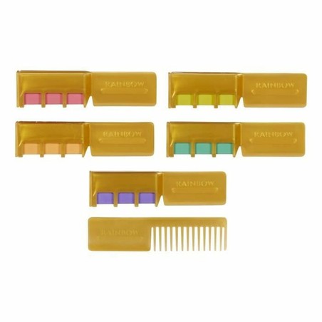 Set Construcción Educativo: Muñeca Rainbow High Amaya detalle del pelo y tizas