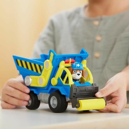 Set construcción educativo Rubble & Crew, camión azul con figura Wheeler