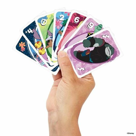 Cartas del juego de mesa de plástico UNO Lilo Stitch para niños 3 años