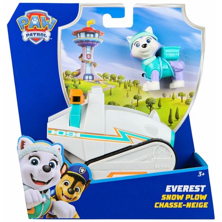 Muñeco Everest Patrulla Canina con su vehículo, juego didáctico