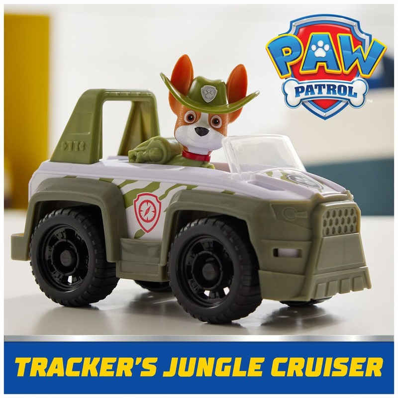 Figura de Tracker Paw Patrol con su uniforme de la jungla