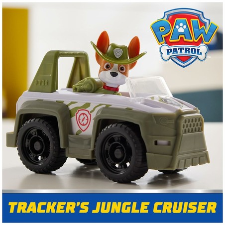 Figura de Tracker Paw Patrol con su uniforme de la jungla