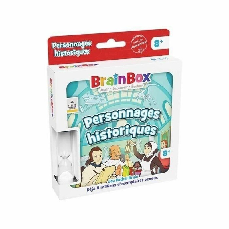 Juego educativo Personajes Históricos Brainbox, vista frontal del packaging