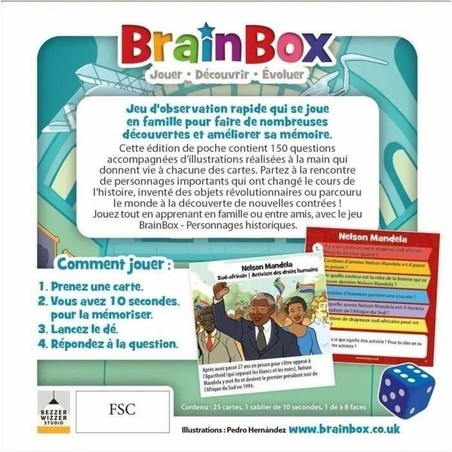 Niños jugando al juego de mesa educativo Brainbox Personajes Históricos