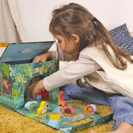 Set construcción educativo de madera para niños pequeños