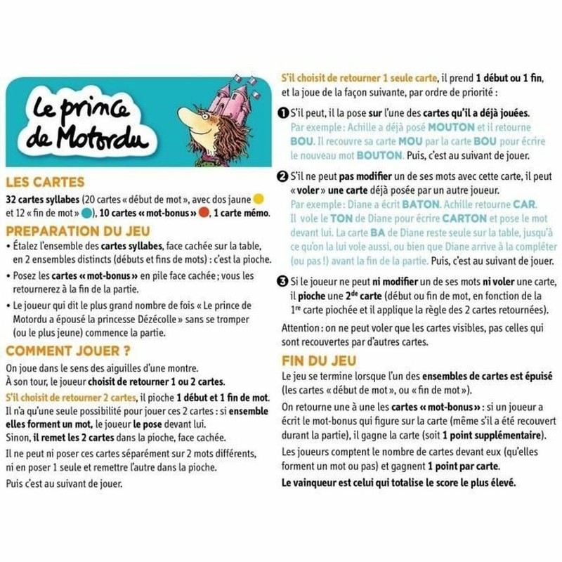 Bloques construcción infantiles de cartón para aprender francés