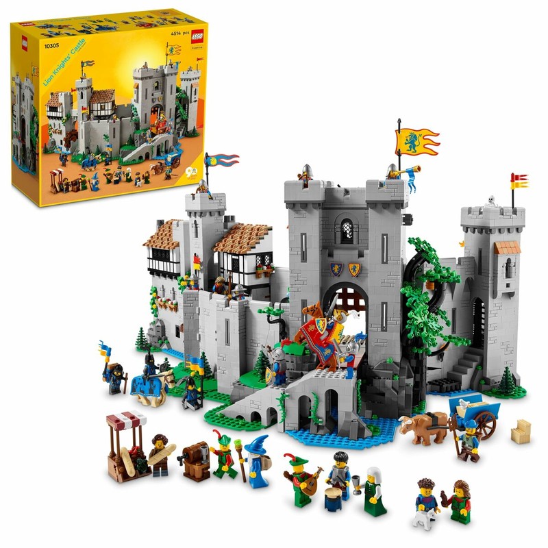 Escena de juego con el Castillo Lego ICONS y caballeros
