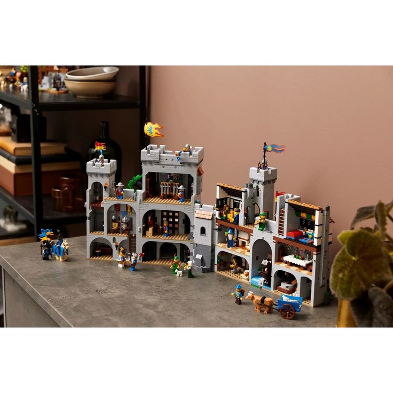 Vista aérea del set Lego ICONS 10305 Lion Knights' Castle