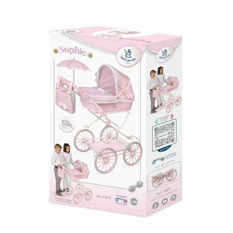 Carrito muñecas plegable para niñas de 3 años, diseño robusto