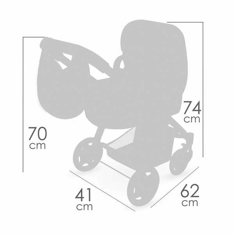 Muñeca con accesorios realistas: carrito plegable.