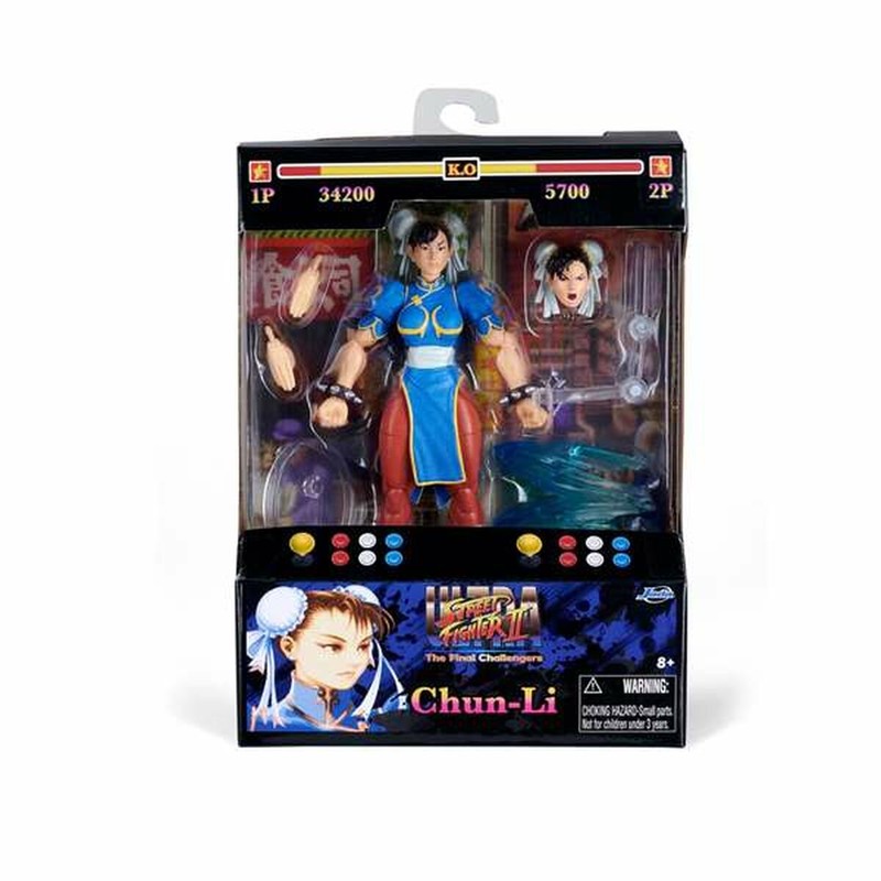 Detalle del rostro de la figura Chun-Li Street Fighter