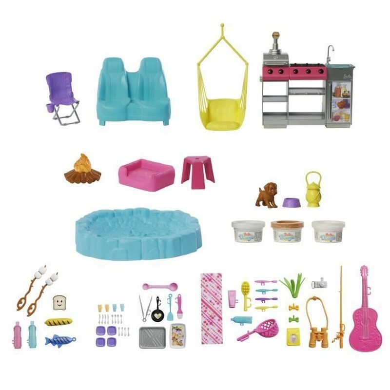 Barbie camper con diseño multicolor y detalles realistas