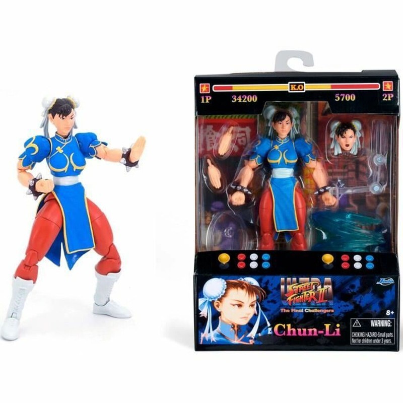 Chun-Li articulada, recreando movimientos de lucha