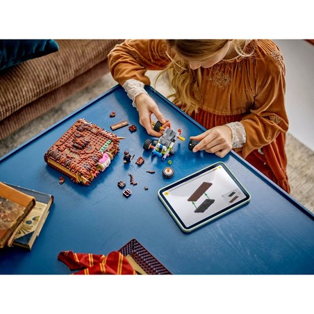 Detalle del Monstruoso Libro LEGO Harry Potter, piezas marrones