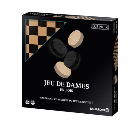 Dujardin Damas para 2 jugadores, juego de estrategia infantil, packaging en francés