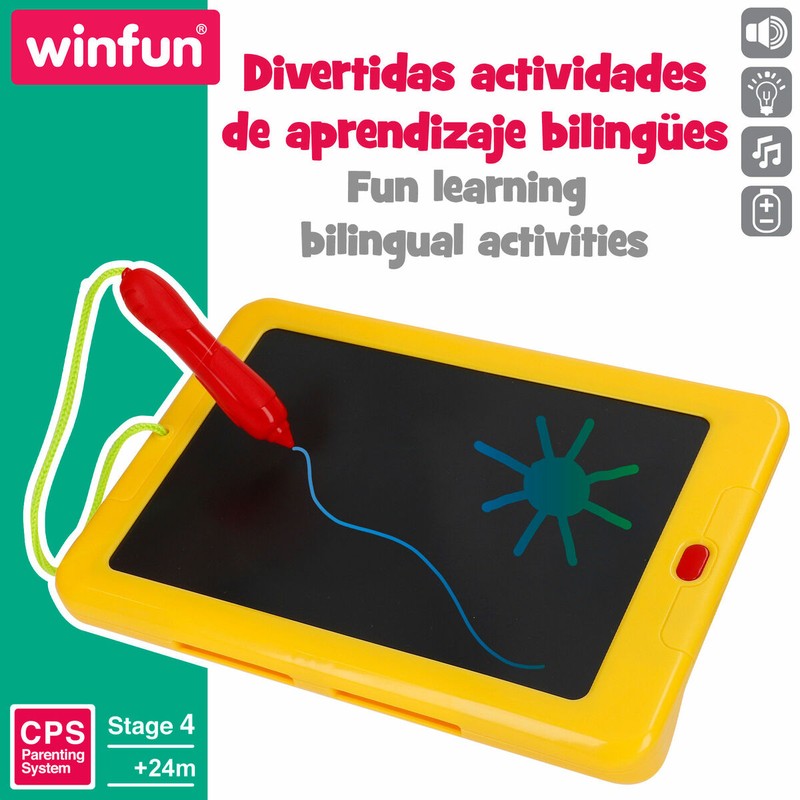 Tablet Winfun con panel de dibujo extraíble para creatividad