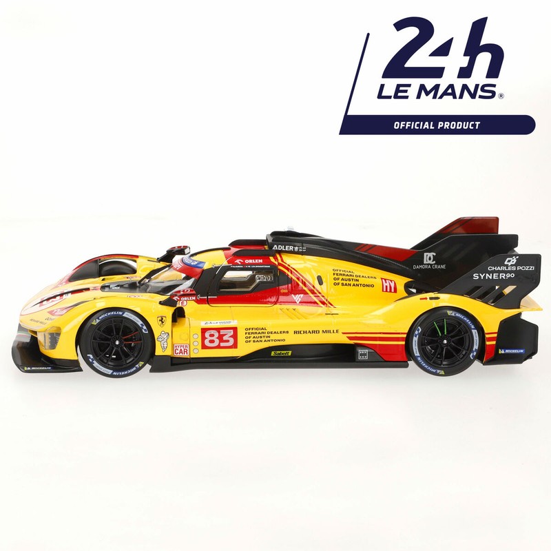 Coche competición Le Mans Ferrari 499P LMH a escala 1:18