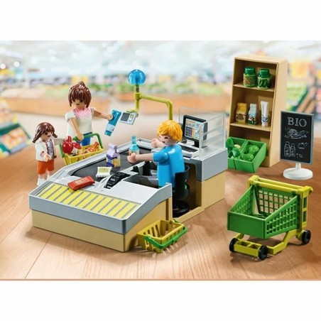 Set construcción educativo Playmobil, juego simbólico de supermercado