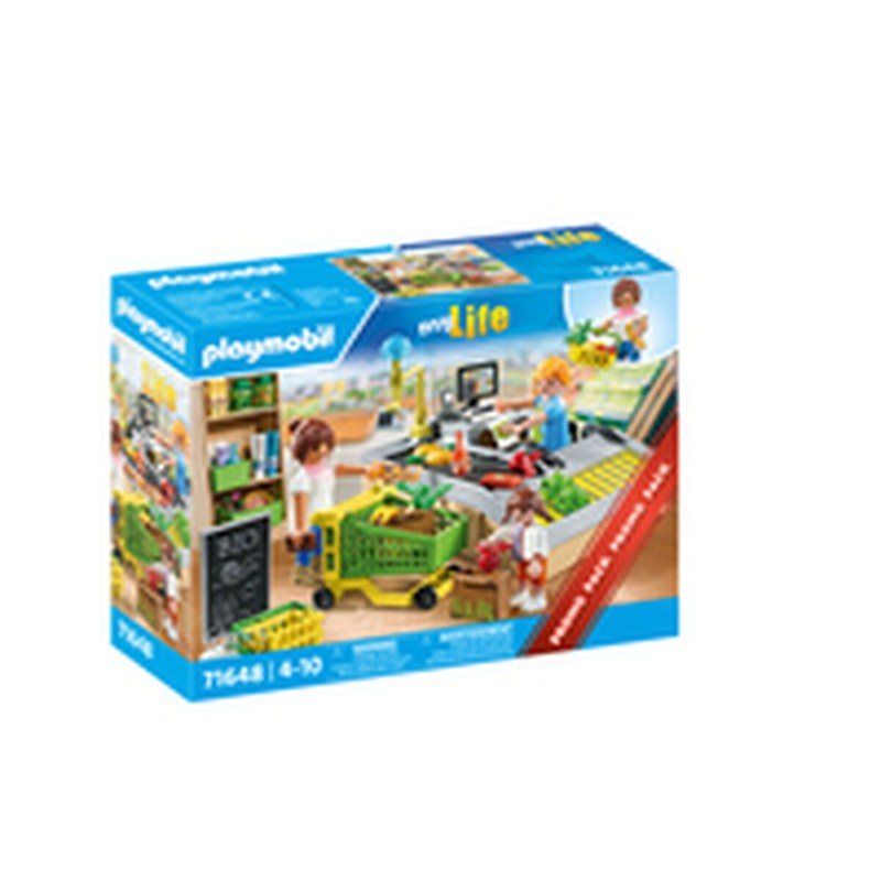Niño interactuando con set de construcción Playmobil