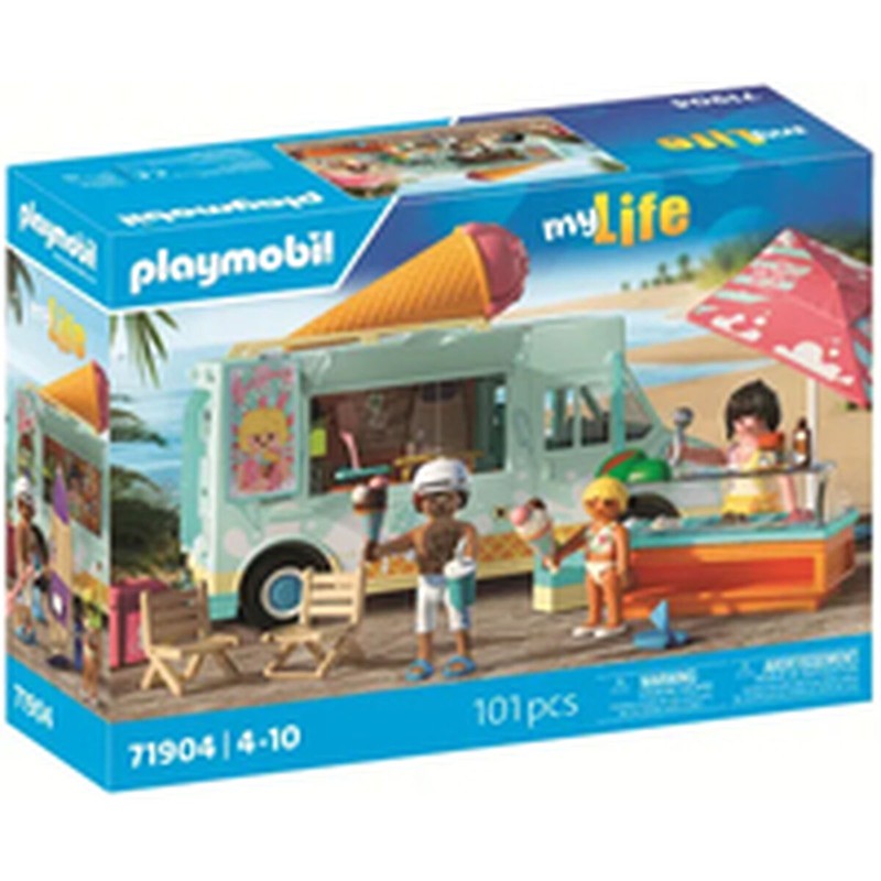 Set construcción educativo Playmobil: detalles del camión de helados y accesorios