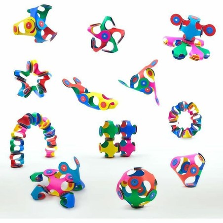 Set construcción educativo con piezas coloridas para jugar
