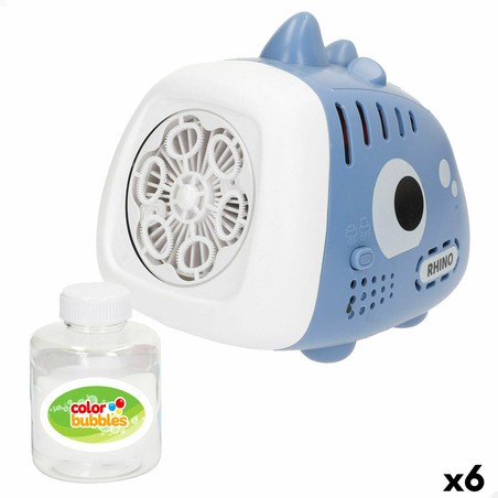 Juguetes construcción niños: Máquina de pompas de jabón Colorbaby rinoceronte azul