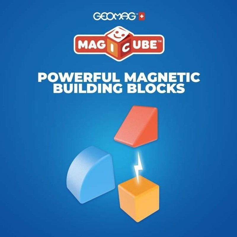 Bloques apilables bebé Geomag Magicube de plástico reciclado