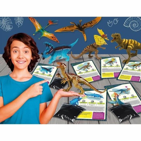 Kit educativo bilingüe español francés para aprender sobre dinosaurios