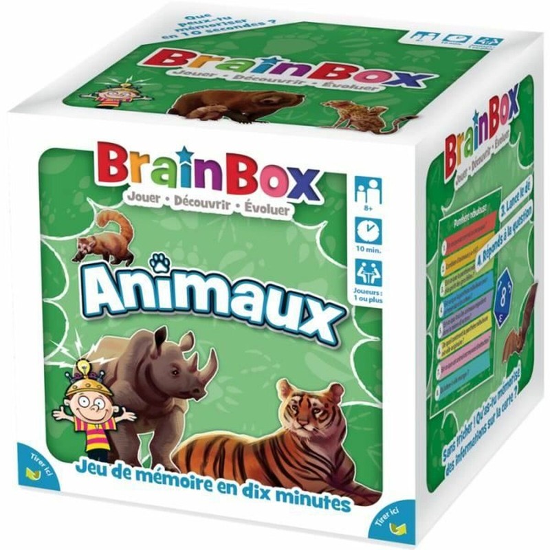 Juego de Memoria Infantil BrainBox con cartas de animales