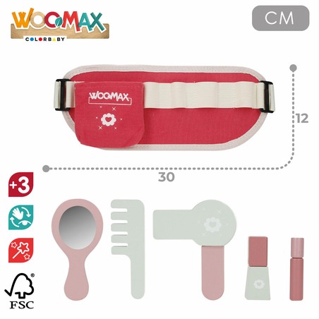 Accesorios belleza madera para juego simbólico de estilista