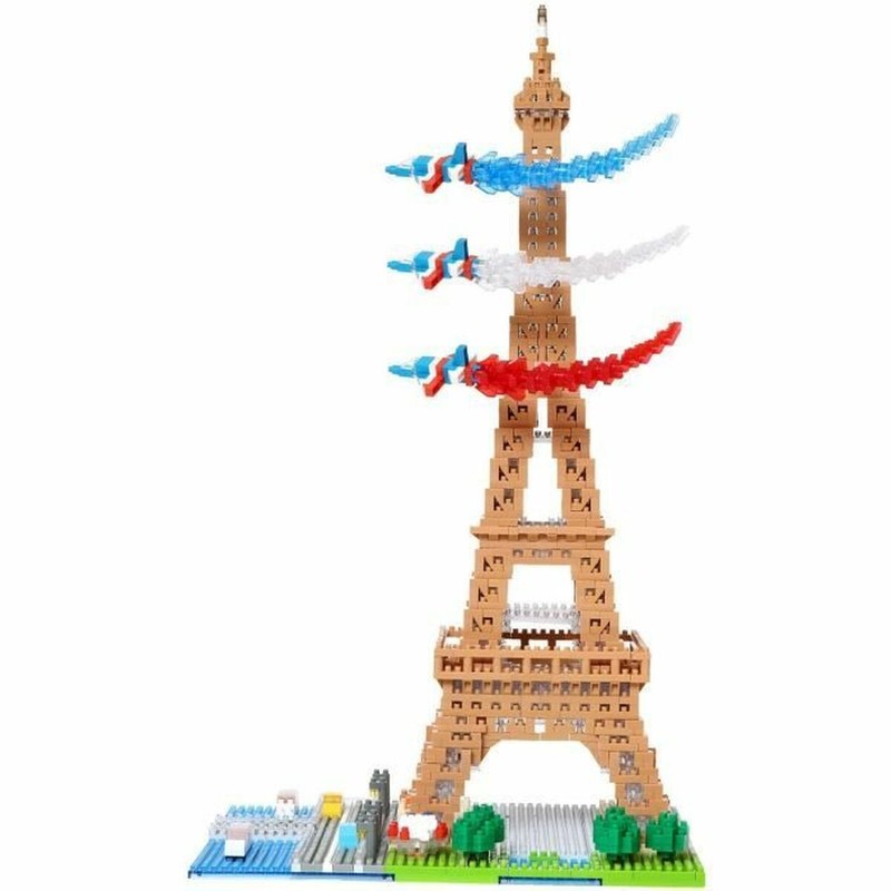 Maqueta terminada Nanoblock Tour Eiffel desafío Bandai