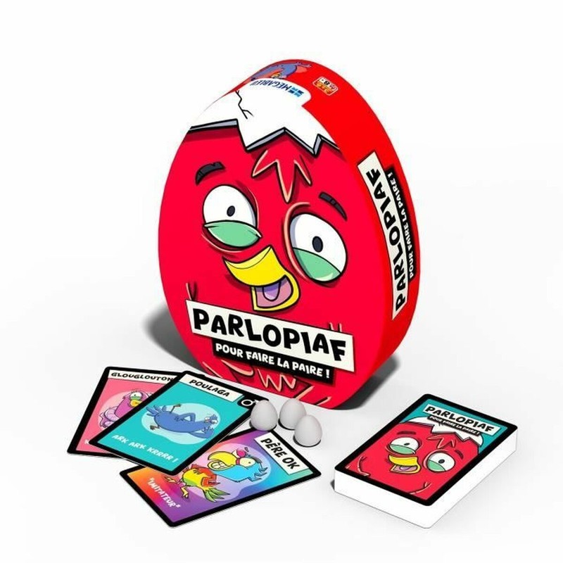Juego de mesa educativo Parlopiaf con componentes