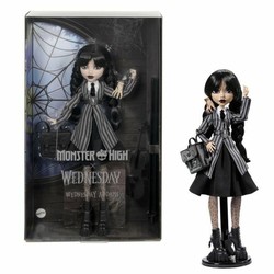 Muñeca Monster High HXJ04 con estilo Miércoles Addams