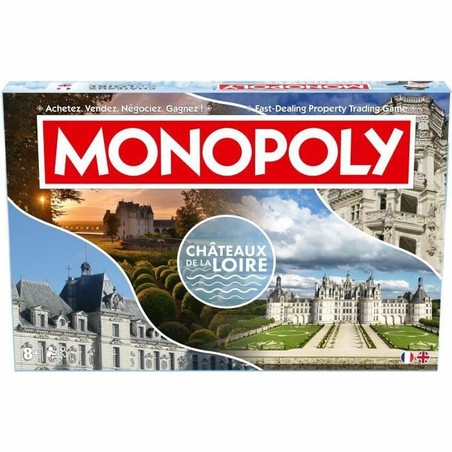 Caja del Monopoly Castillos Loira, un juego mesa educativo