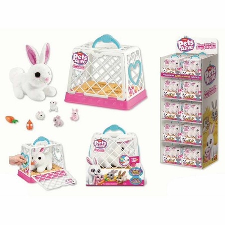 Peluche interactivo conejo Zuru Pets Alive Mama Bunny con sus crías sorpresa