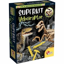 Juguetes construcción niños kit Velociraptor Lisciani excavación