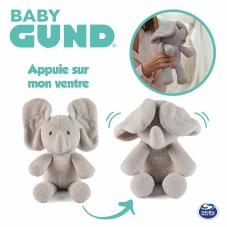 Regalo bebé original y educativo: Peluche Elefante Flappy con frases en español y francés