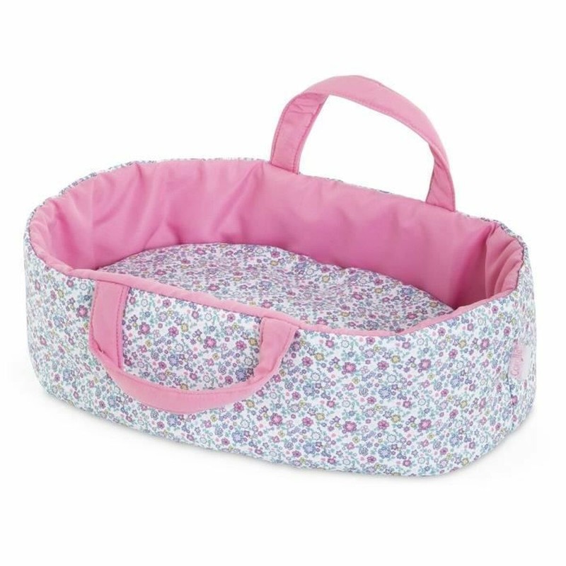 Accesorios Muñecas Corolle: Cuna floral rosa para muñecas de 30 cm