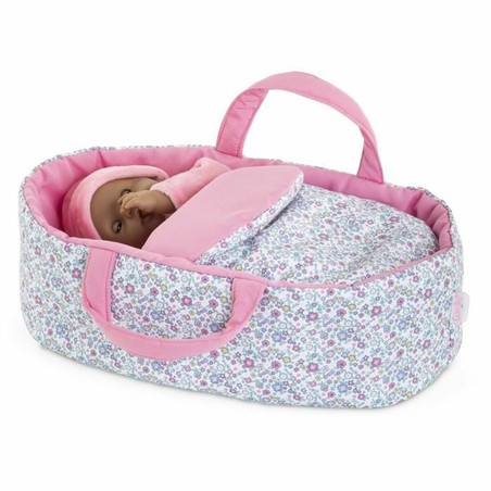 Cuna floral para muñecas bebé, ideal para juego simbólico infantil