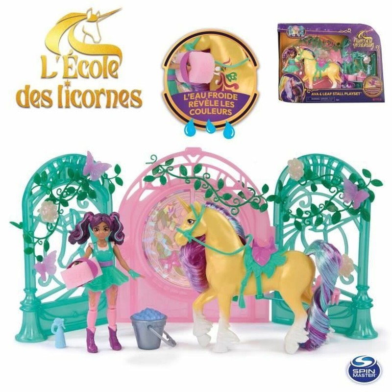 Unicornio Color Reveal Brizna con marcas mágicas y accesorios para juego