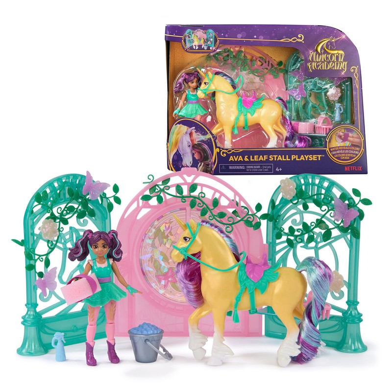 Juguete fantasía unicornios: Ava y Brizna para construir mundos mágicos