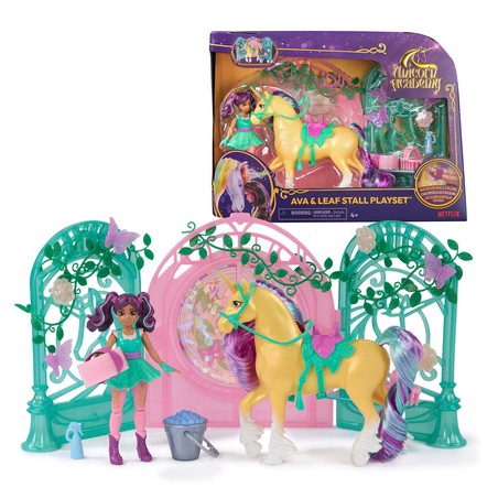 Juguete fantasía unicornios: Ava y Brizna para construir mundos mágicos
