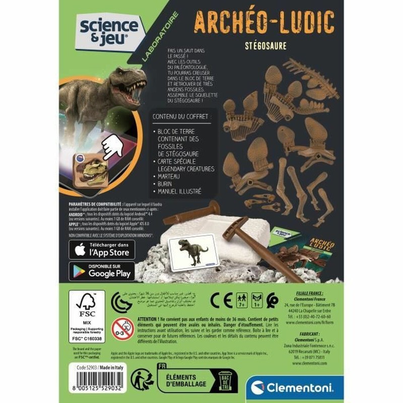 Set construcción educativo: herramientas de paleontología para niños