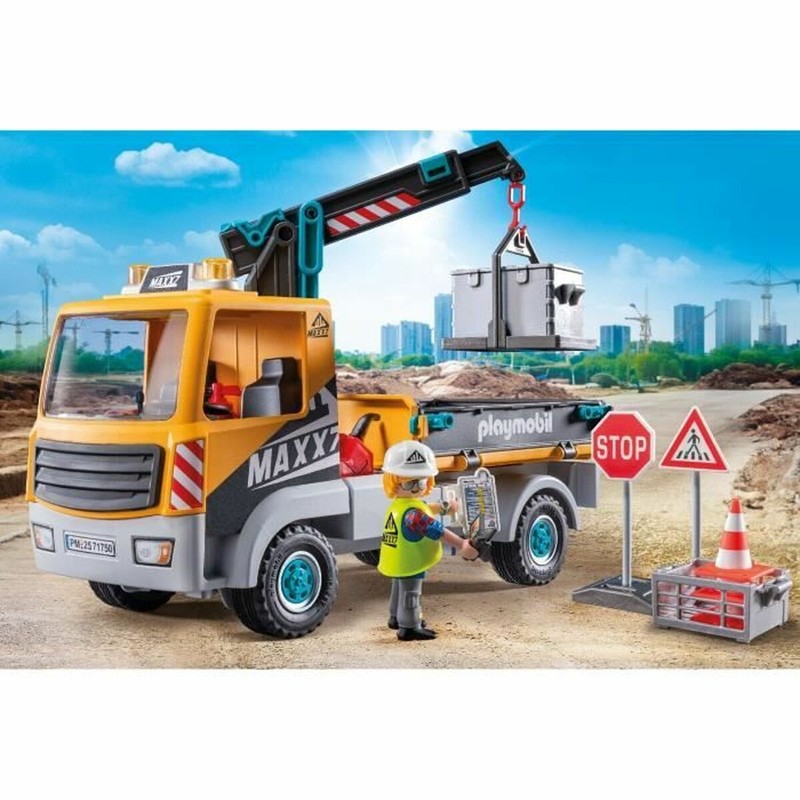 Embalaje original del Camión Grúa Playmobil 71750, ideal para regalo.
