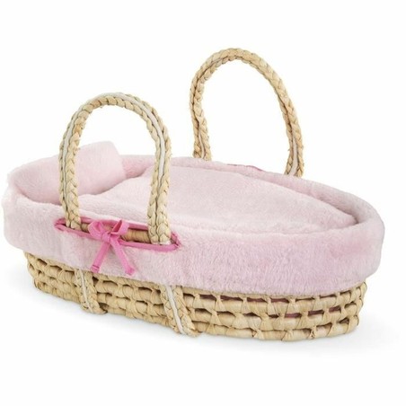 Cuna peluche rosa Corolle para muñecas, set construcción educativo de ambientes