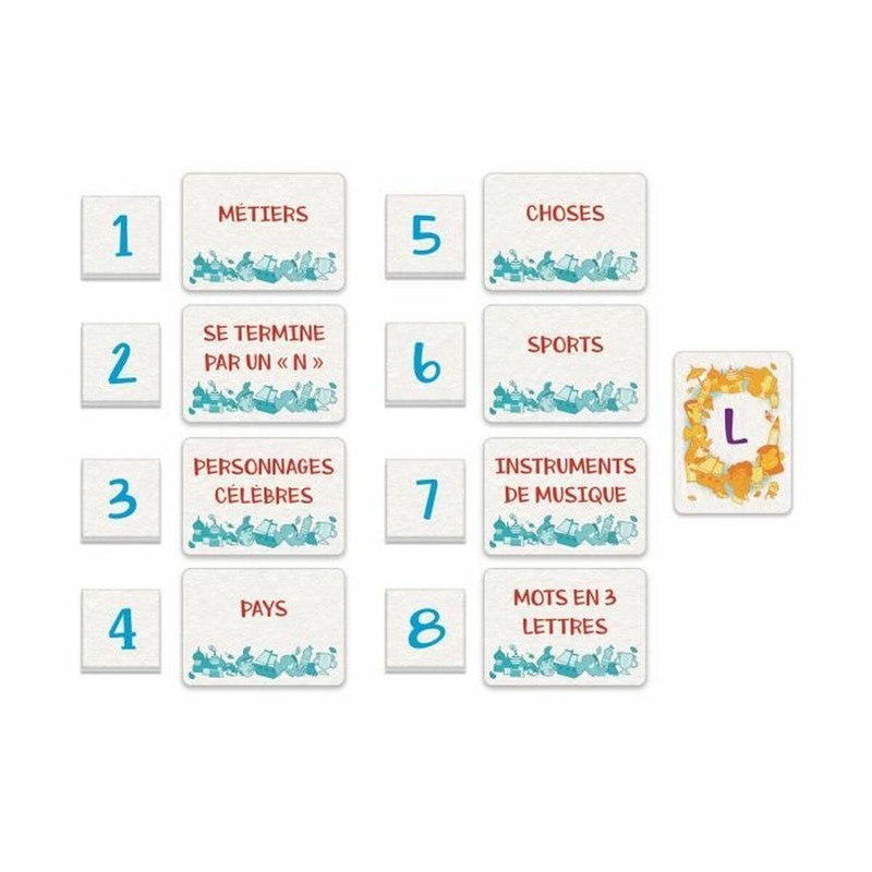 Bloques construcción infantiles: Juego de mesa educativo en francés
