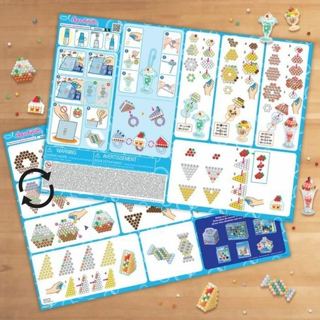 Detalle de figuras de kit pulseras niñas hechas con Aquabeads