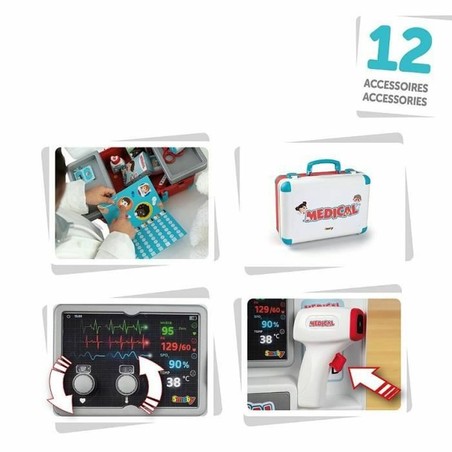 Kit doctor juguete Smoby portátil, ideal para juego de imitación médico