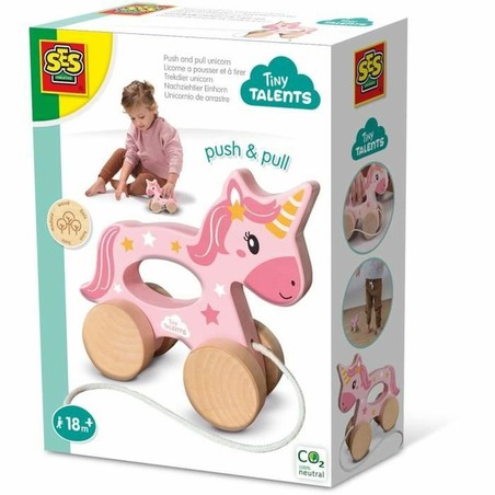 Juguete unicornio madera articulado SES Creative